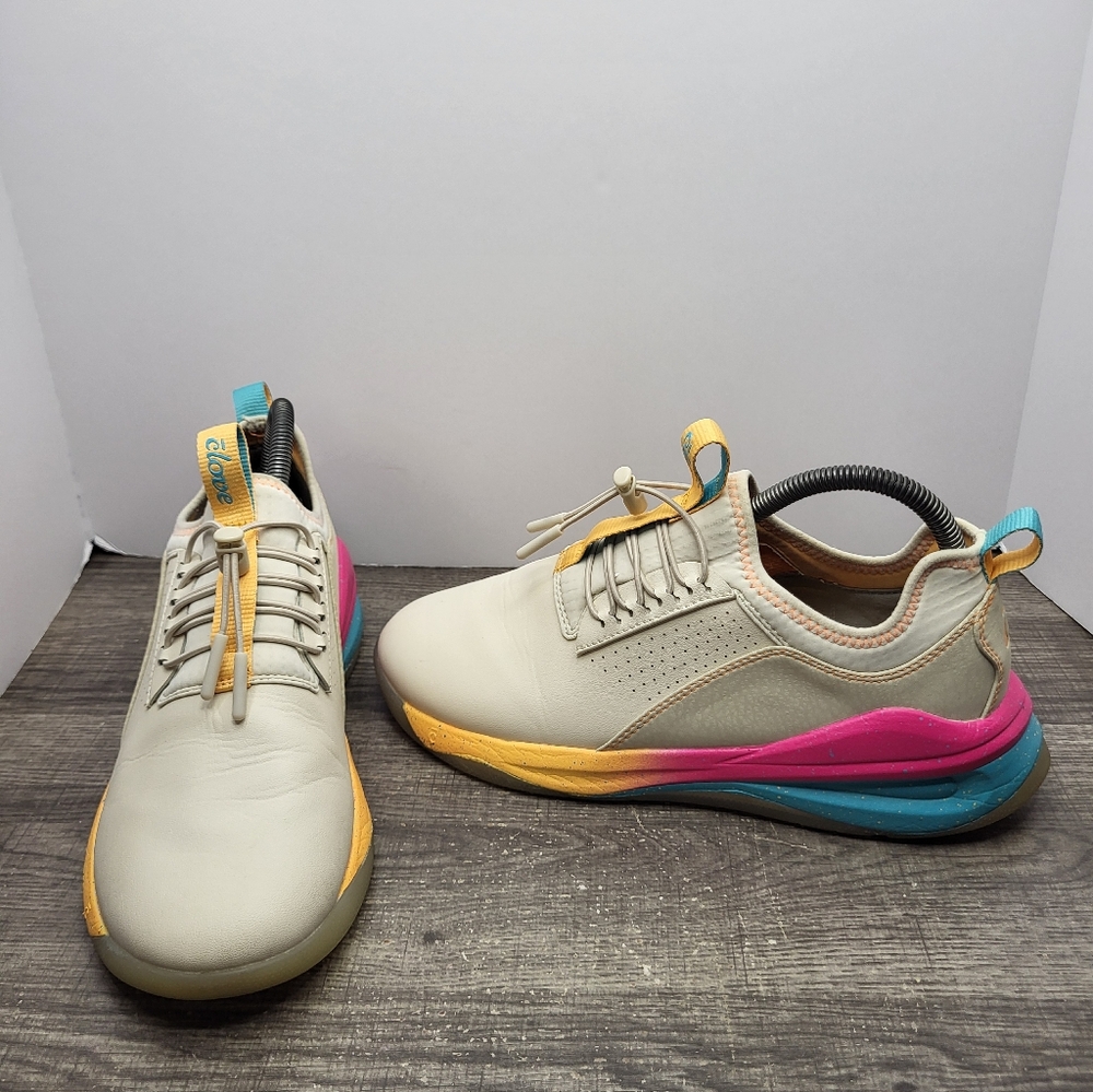 Clove Cream Pink Orange Solo Active Sneakers Women's Size 9 Nursing